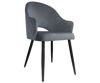 Szare tapicerowane krzesło fotel DIUNA materiał BLUVEL10
